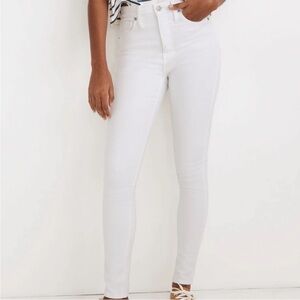 Madewell White Denim high rise skinny jeans size 23